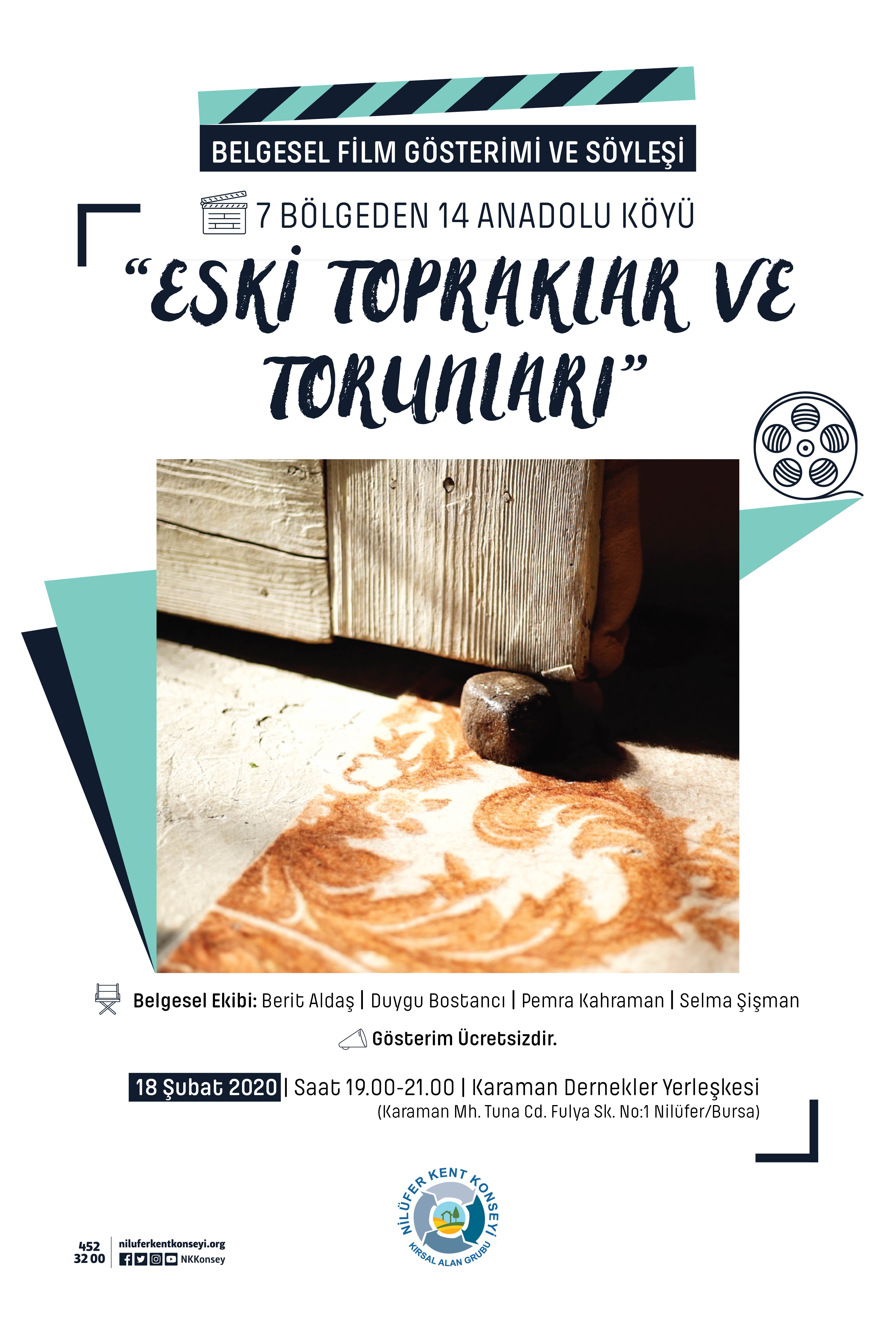 Eski Topraklar ve Torunları Belgesel Film Gösterimi ve söyleşi