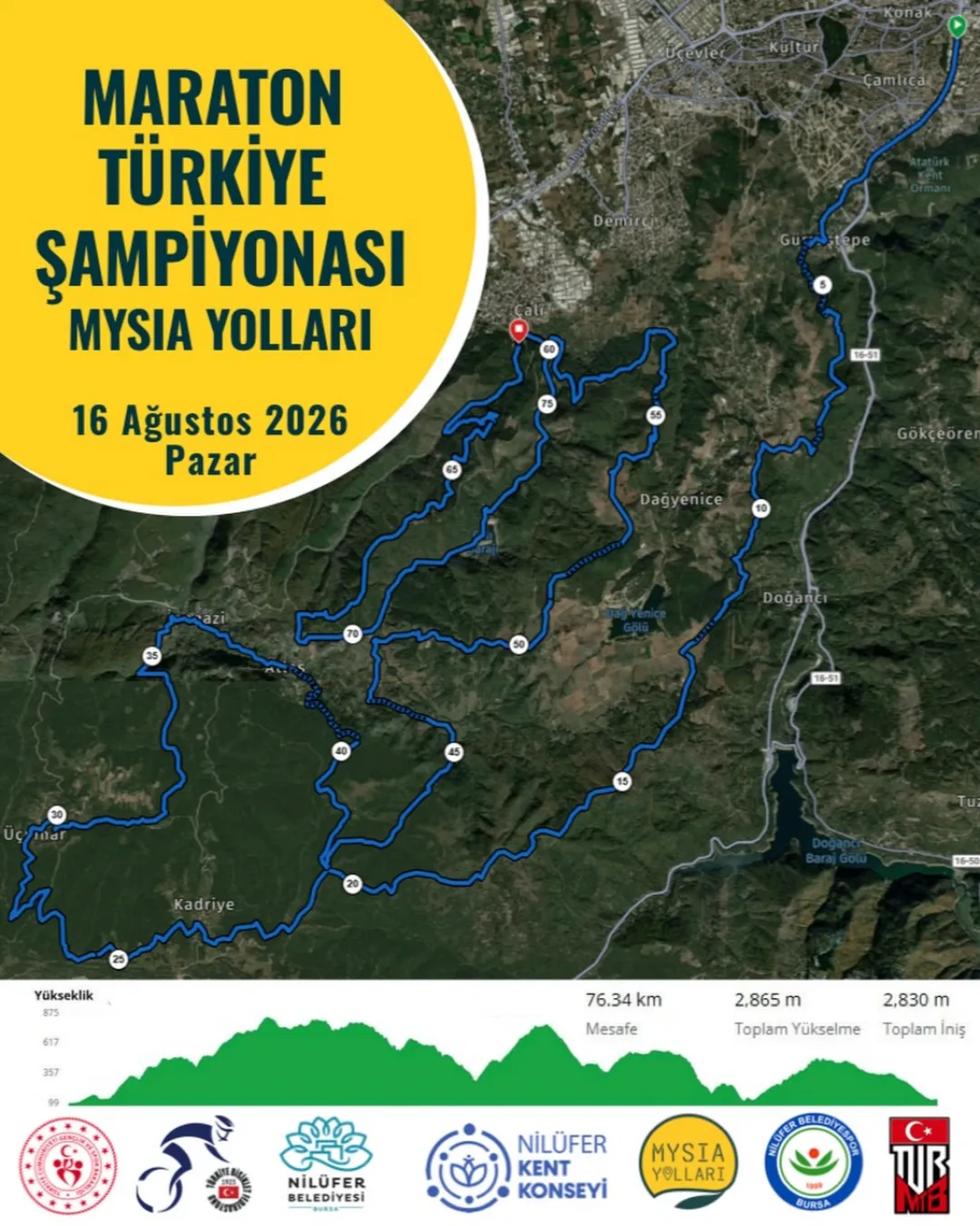 Dağ Bisikleti Maraton Türkiye Şampiyonası Mysia Yolları’nda!